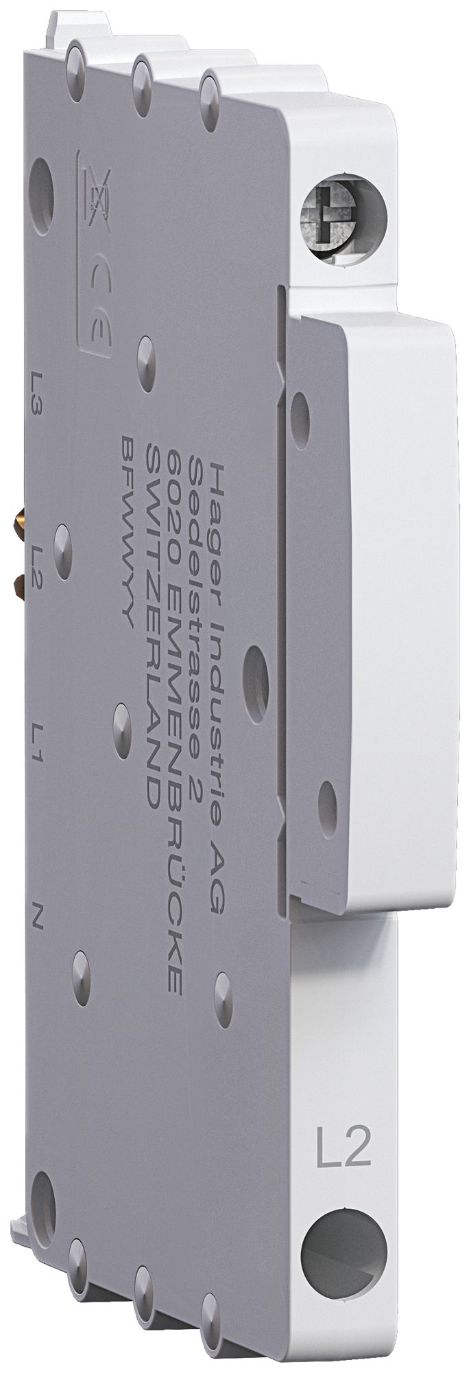 Einspeisemodul Hager uniway 63A, L2, Breite 9mm