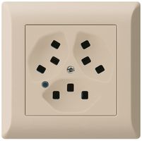 Presa INC Hager kallysto.line 3×T23 illuminato C beige