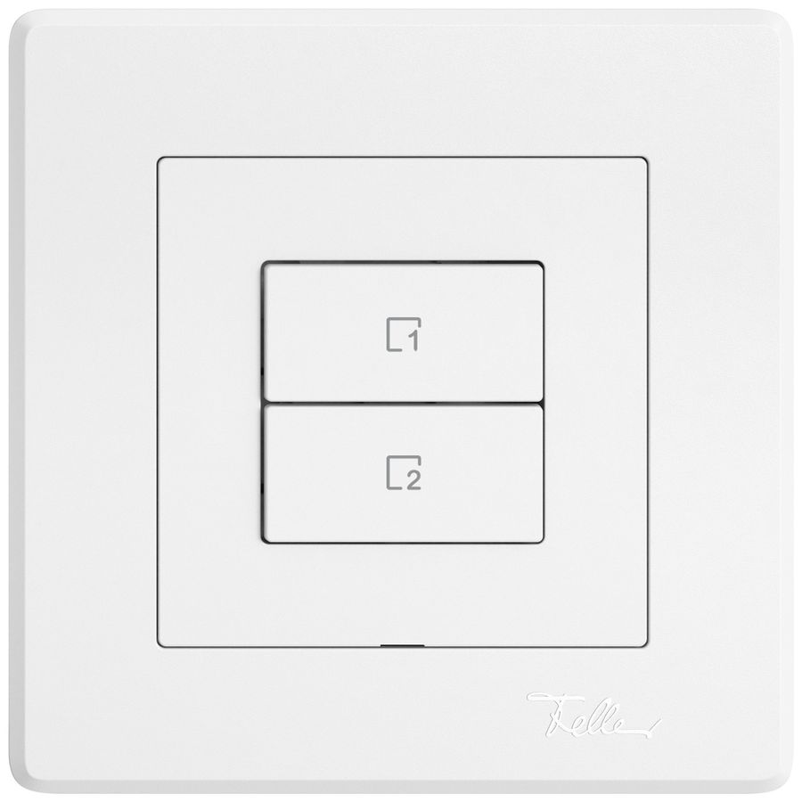 Commande p.poussoir scènes ENC EDIZIO.liv Wiser SNAPFIX® 2 sc.vert.WLAN 2T bc