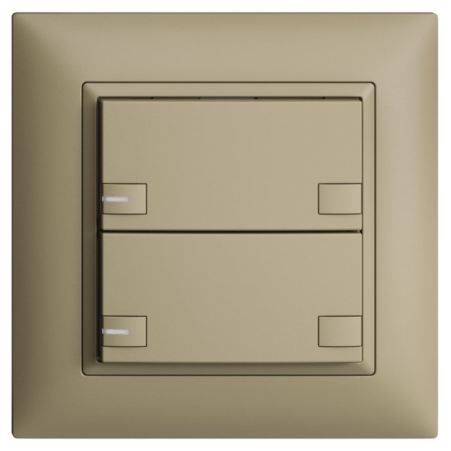 Poussoir KNX RGB ENC EDUE FMI, 250mW, a.LED RGB, 2×poussoir, comm.2×touches, sa