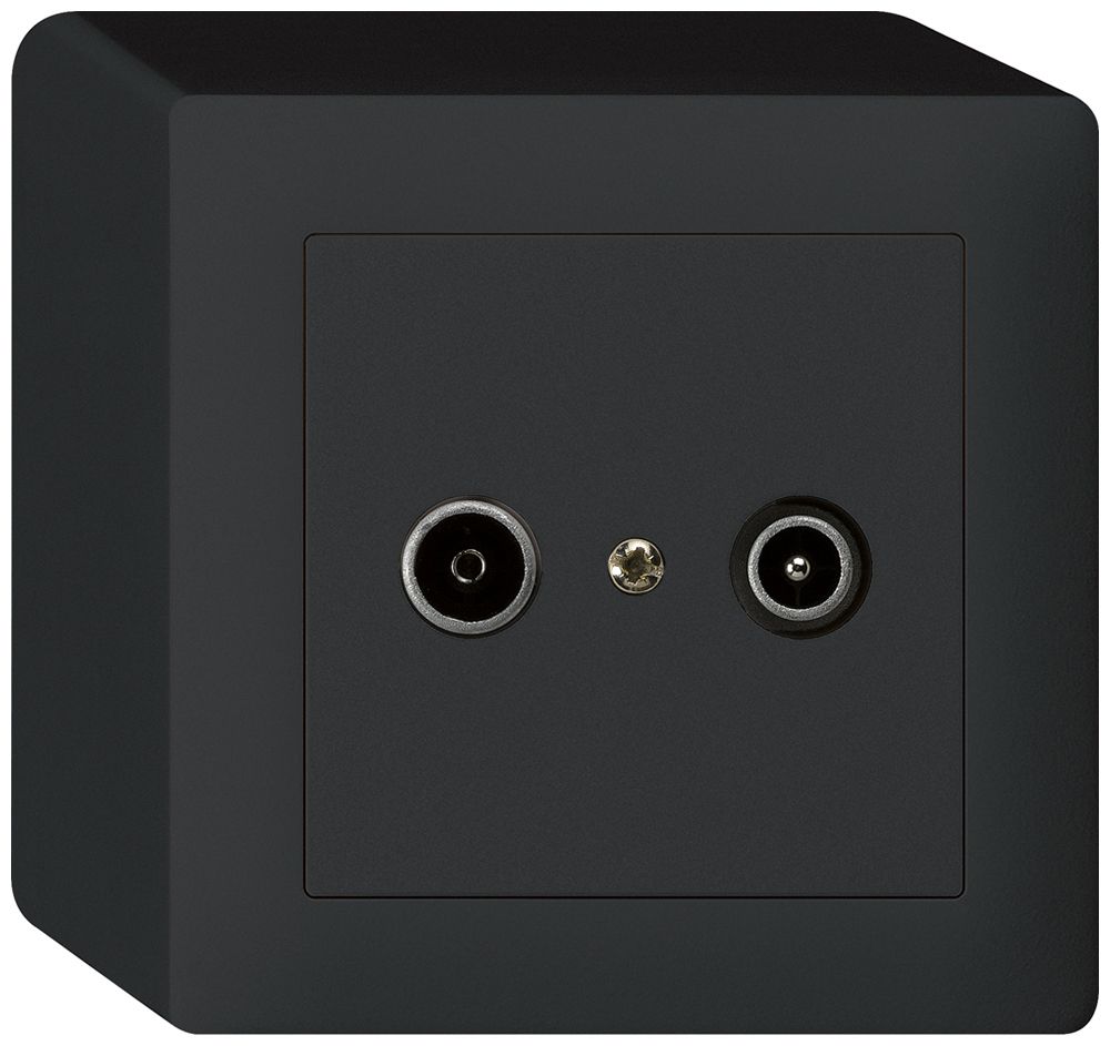 Presa di passaggio AP kallysto R/TV 14dB nero