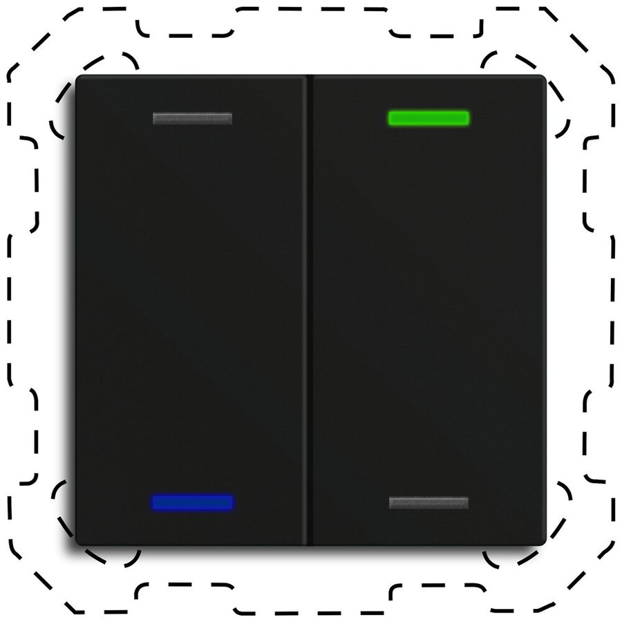 Poussoir KNX RGBW INC MDT TAL-60T2016.02S temp 2t/4a noir mat "neutre"
