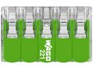 Verbindungsklemme WAGO Green Range 10L 0.2…4mm² mit Hebel grün Transparent