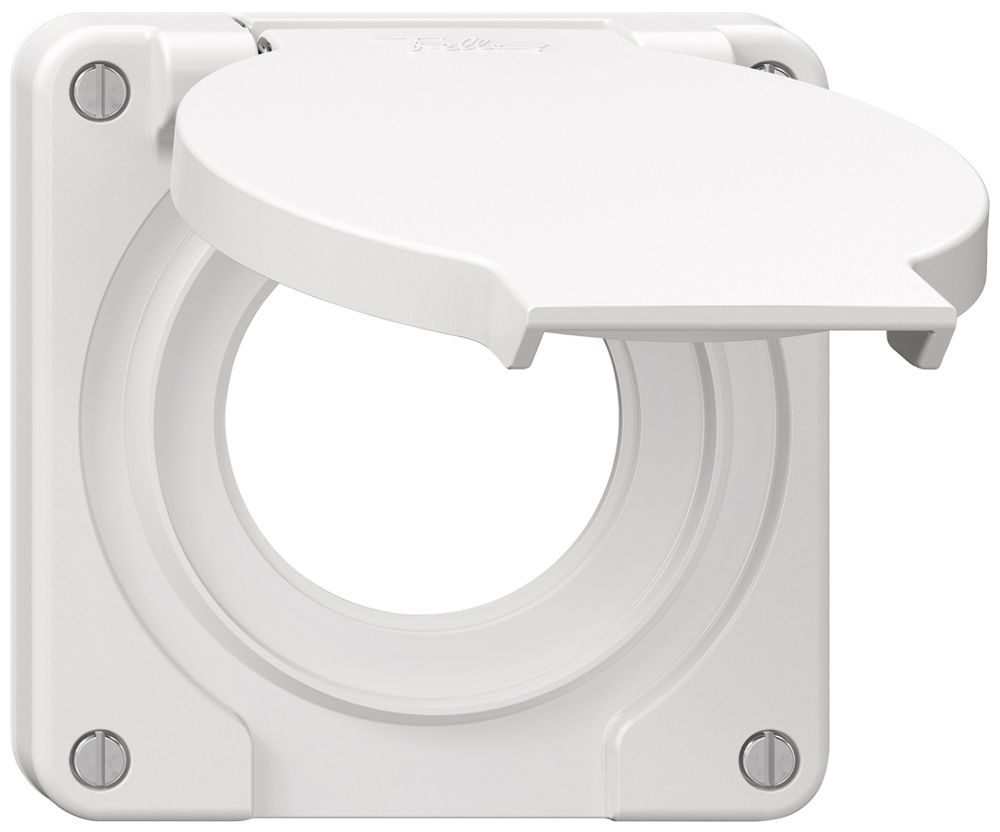 Deckel Feller IP21 für Schuko-Steckdose Dichtung weiss 87×87mm weiss