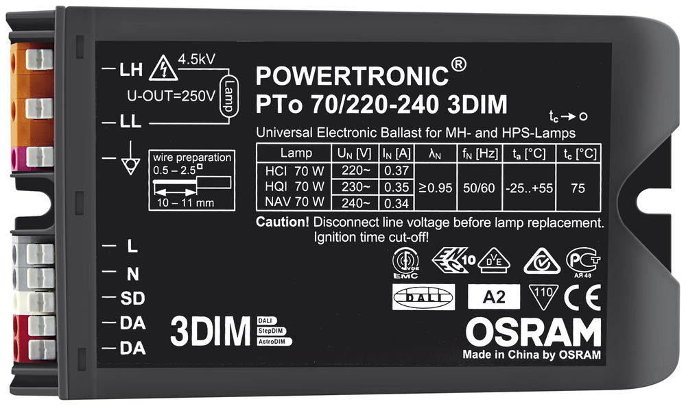 BE Powertronic Outdoor PTo 1×73W 220…240V, réglable