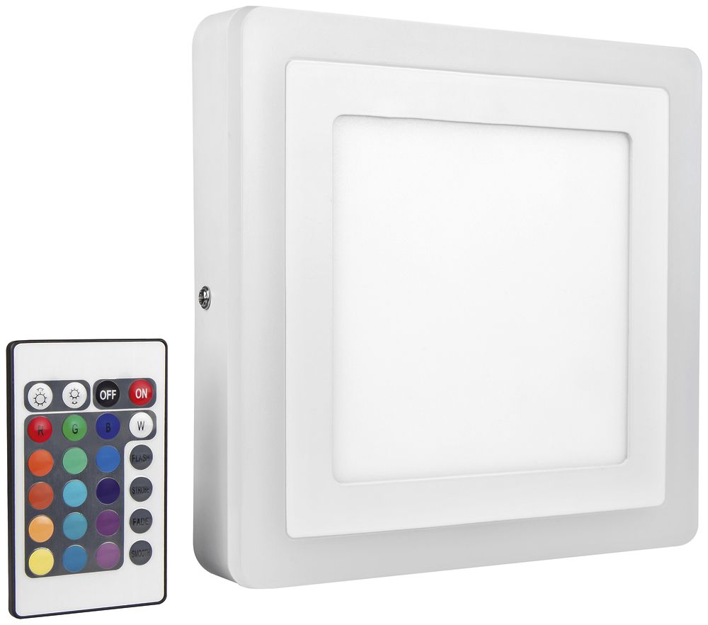 Plafonnier/applique LED LDV LED COLOR + WHITE SQ, 200mm 19W