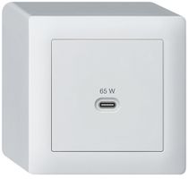 Prise de charge USB AP Hager kallysto type C 65W 3250mA blanc