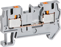 Durchgangsreihenklemme Push-In 0.2…6mm² grau