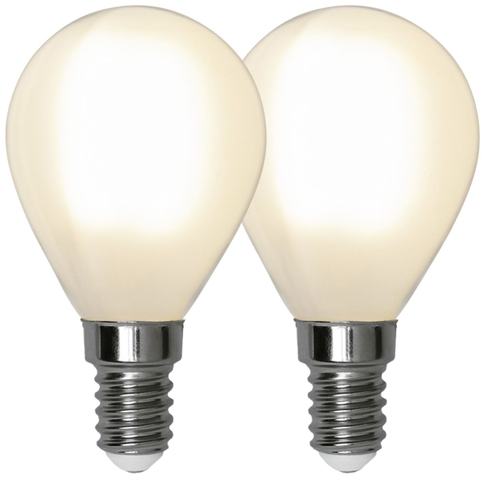 Lampada LED E14 2.5W 250lm 2700K opale Ø45×80mm Duo Pack
