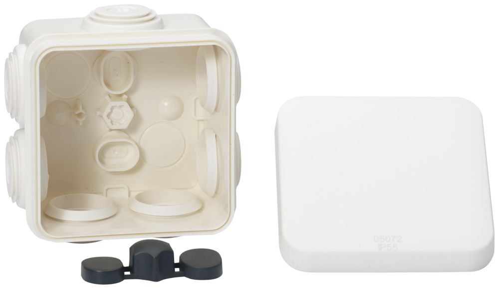 AP-Abzweigdose Mureva 65×65×45mm leer weiss IP55