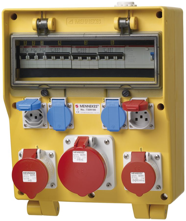 Stromverteiler EverGum 63A 1×FI 6×LS 3×T23 1×T25 1×CEE16/CEE32/CEE63