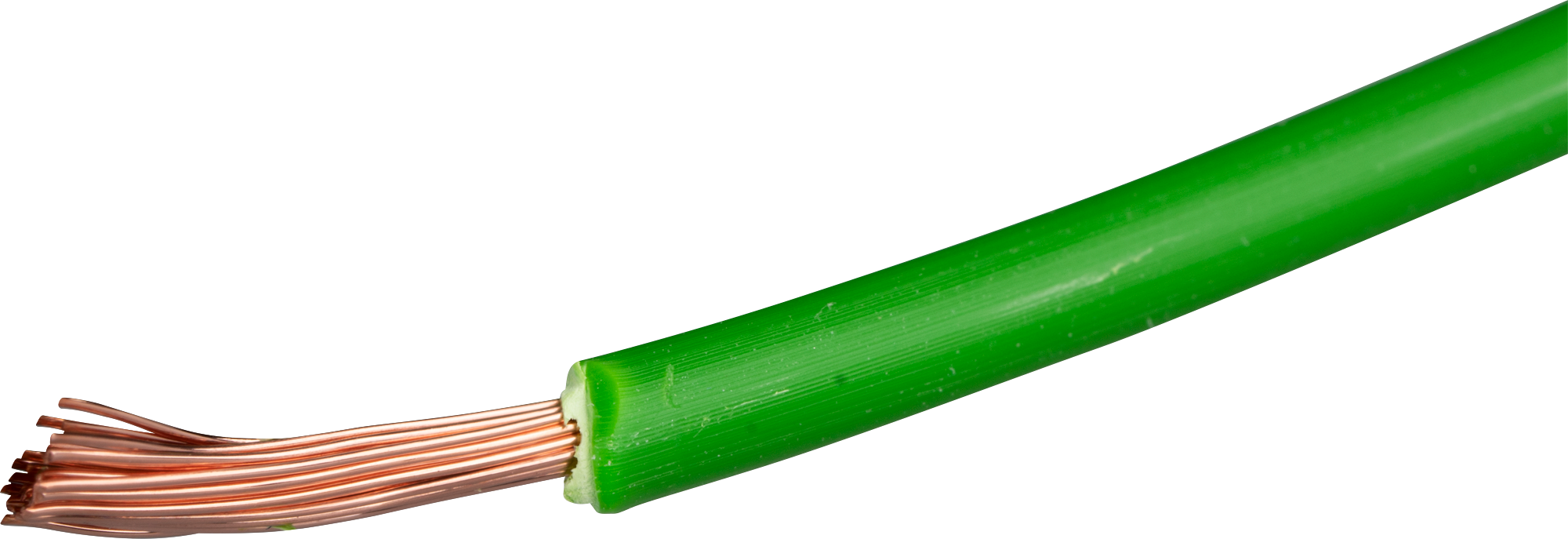 Toron T sans halogène 1.5mm² vert Eca, Bobine à 100m