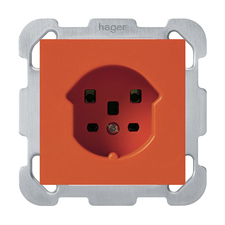 UP-Steckdose HA kallysto Typ 25 mit Steckklemmen orange