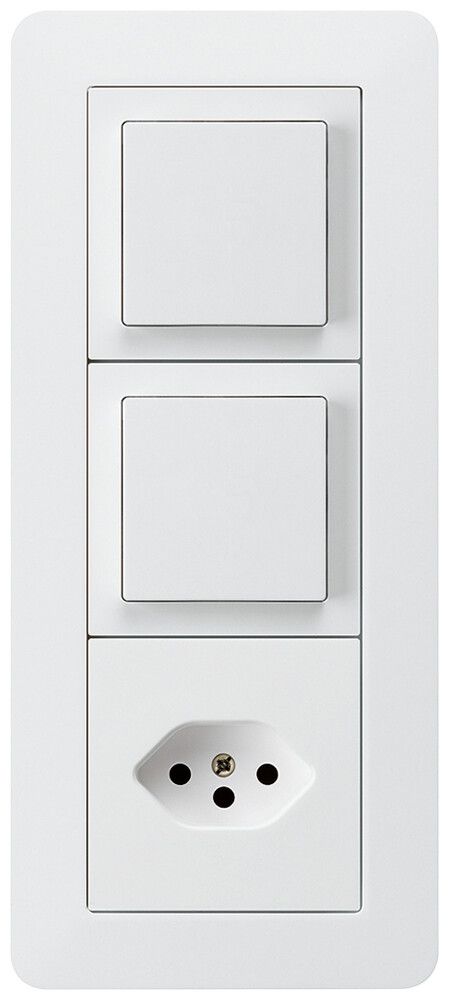 UP-Kombination kallysto.trend Gr.I-I-I vertikal 2×Schalter S3+Typ 13 weiss