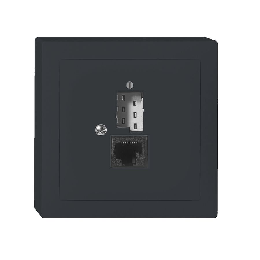 Prise AP SIDUS A T+T/1×RJ45 anthracite