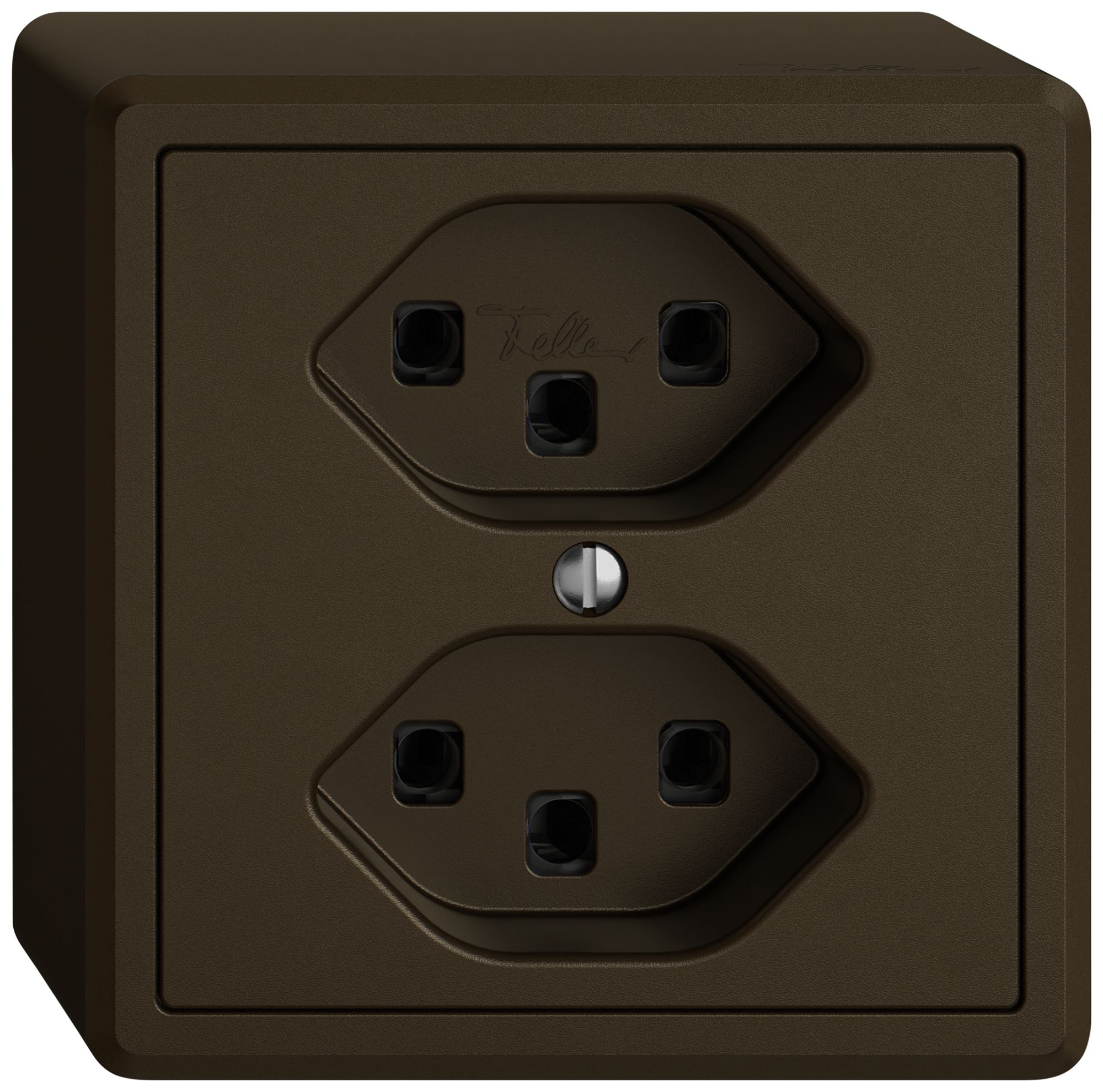 AP-Steckdose EDIZIO.liv SNAPFIX® 2×T23 br