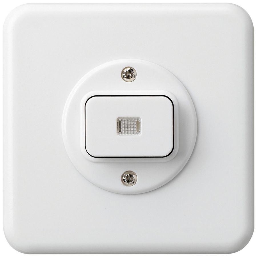 Interruttore luminoso INC basico 3/2L bianco