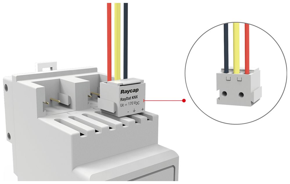 EB-Überspannungsableiter RayDat KNX, Typ 3, D1/C1/C2/C3