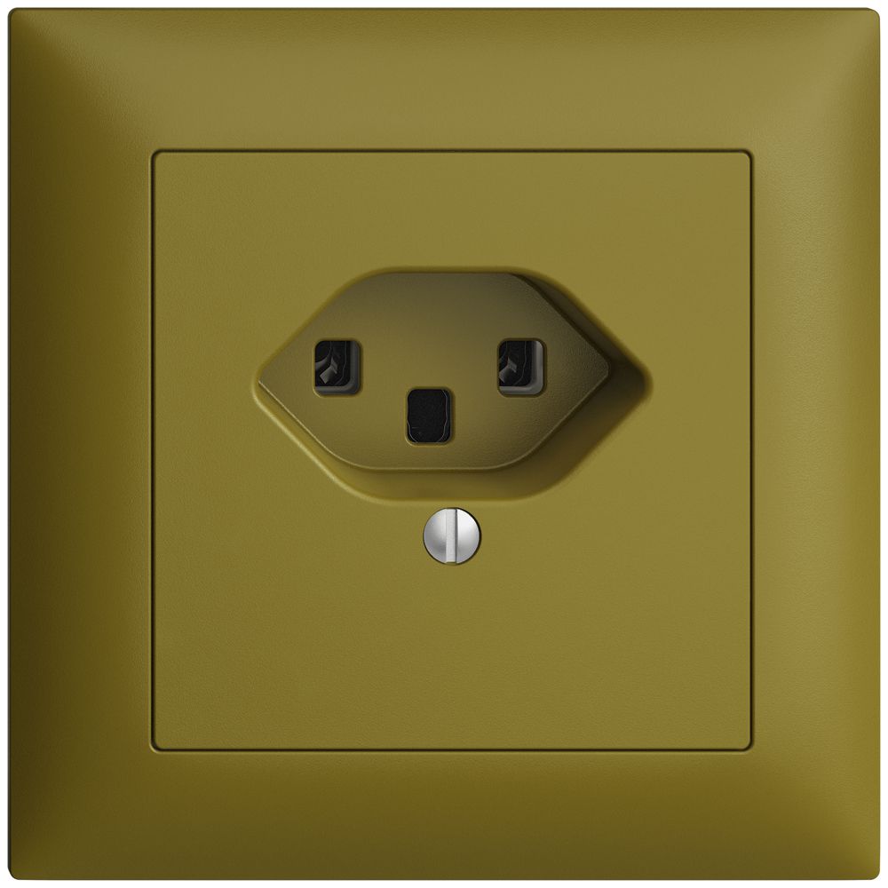 Prise ENC EDIZIOdue T23 16A olive, bornes à vis