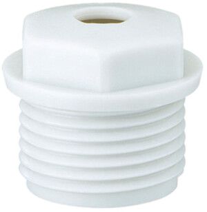 Würgenippel mit Loch 6-kant M20 hellgrau