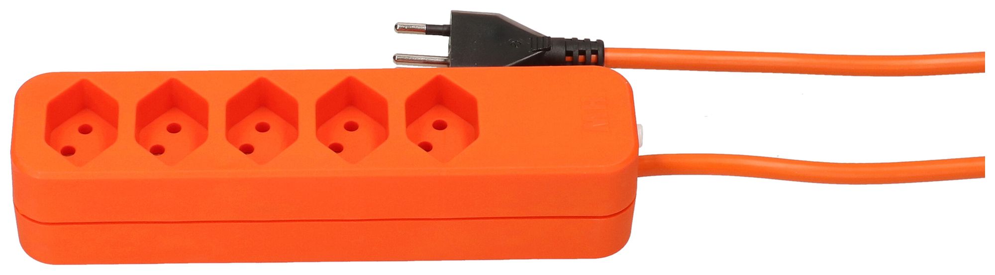 Prise multiple MH Swiss-Line 2.5m 5×T13 orange 2 aimants