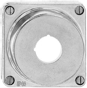 EB-Blindabdeckung FH nass Al kugelpoliert mit Bohrung 22.5mm