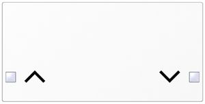 Touche SIDUS 2/4f pour senseur poussoir avec flèche haut/bas blanc brillant