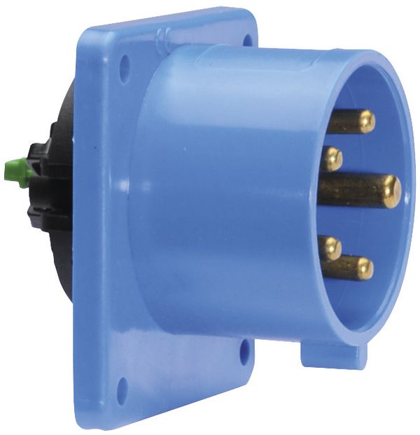 EB-Wandgerätestecker CEE Bals 32A 5P 230V 9h IP44 Ni 75×75mm QC