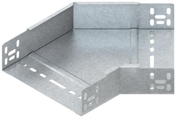 Coude 45° Niedax p.chemin d.câbles 60×402mm a.rails latéraux n.perf.ac zing feu