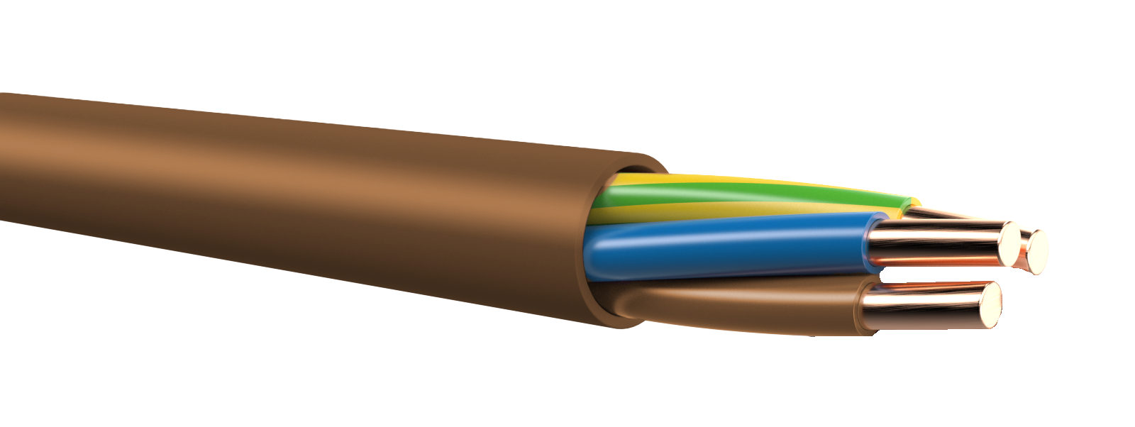 Installationskabel FE0 3×1.5mm² LNPE braun Dca