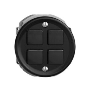 Bedienaufsatz zu Druckschalter STANDARDdue Wiser Ø53×35mm schwarz