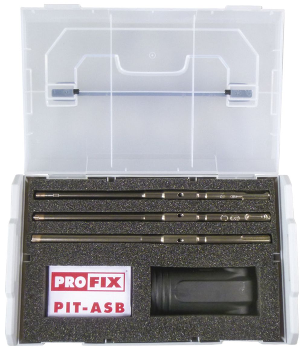 Jeu de forets avec aspiration PROFIX PIT-ASB, SDS-plus, Ø6/8/10×100/220mm