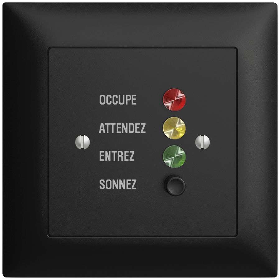 UP-Türstation für Rufleuchte franz. EDIZIOdue schwarz