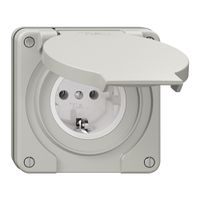 Prise NUP NEVO, SCHUKO, gris clair