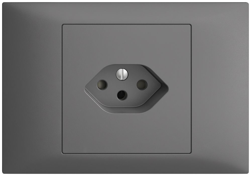 EB-Steckdose EDIZIOdue BKE T13 dunkelgrau