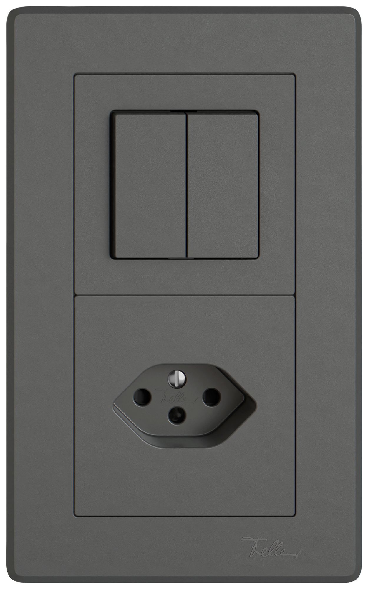 UP-Kombination EDIZIO.liv SNAPFIX® 2×1 156×96mm Schema 1/3+3/1L+1×T13 dunkelgrau