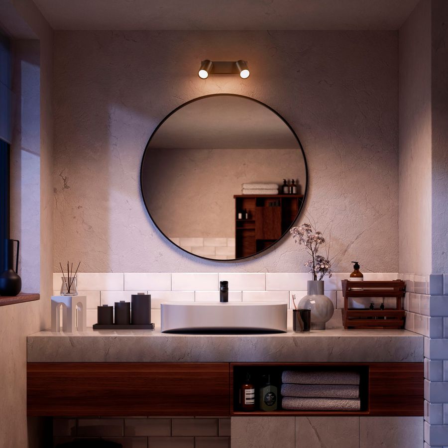 Spot Philips Idris GU10 2×5W IP44 240×119mm schwarz