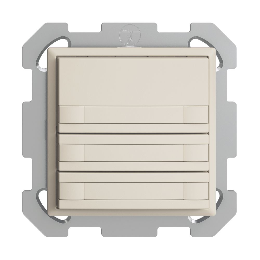 Poussoir KNX RGB ENC EDUE, 250mW, s.LED, papier, 3×poussoir, com.2×touches crema