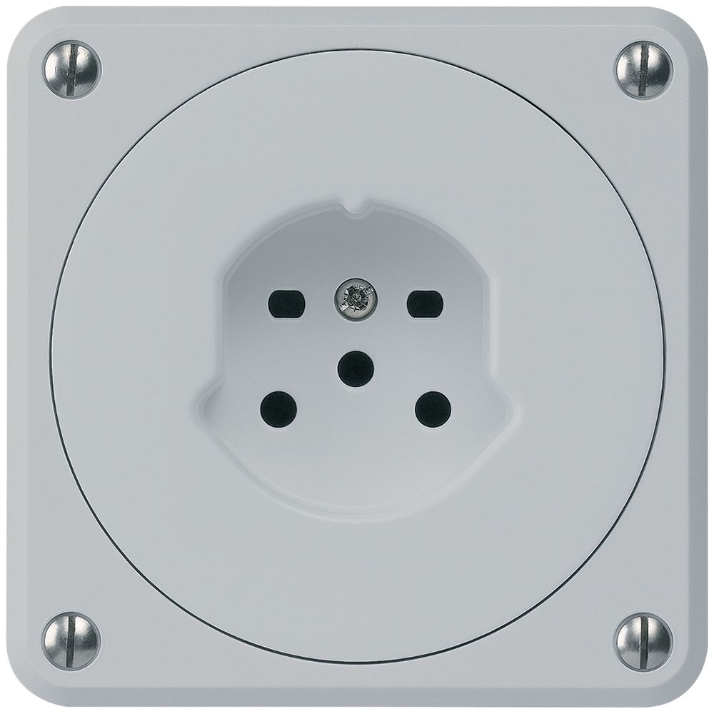 UP-Steckdose HA robusto Typ 15 mit Steckklemmen grau