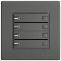 UP-KNX-Taster RGB EDIZIO.liv SNAPFIX® Temperaturfüh.RGB-LED 4×T 2-Tbed.dgu