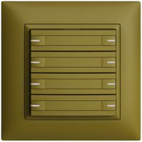 UP-Taster KNX 8-fach EDIZIOdue olive RGB mit LED mit Papiereinlage