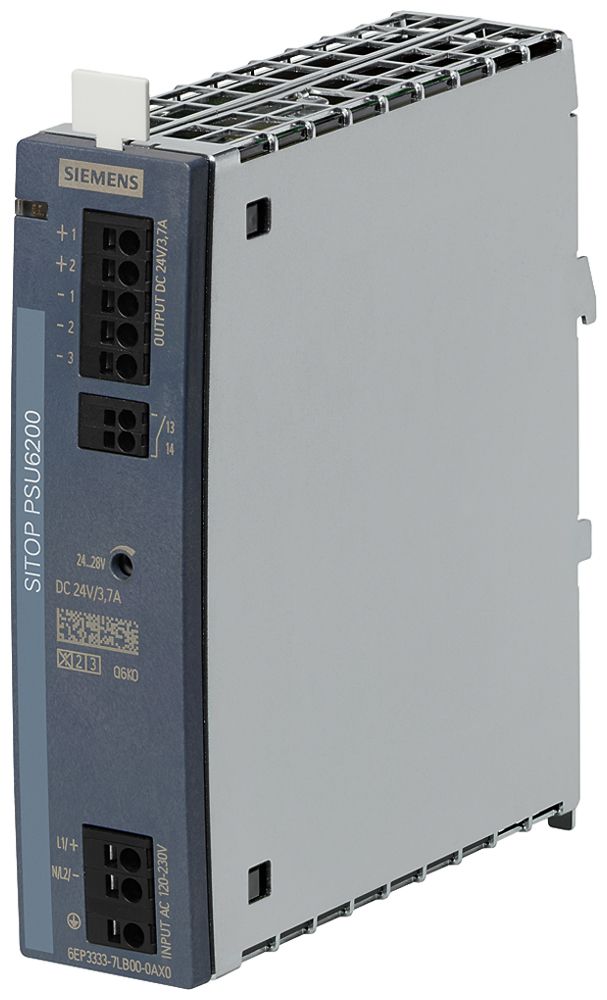 Alimentation Siemens SITOP, IN: 120…230VAC (120…240VDC), OUT: 24VDC/3.7A