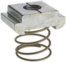 Nutenstein Woertz, Stahl verzinkt, M10, mit Feder