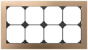 UP-Abdeckrahmen EDIZIO.liv prestige SNAPFIX® 2×4 274×154mm Messing