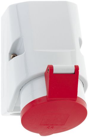 AP-Steckdose CEE Bals 5P 16A 400V 6h rot IP44 vernickelt Quick C.