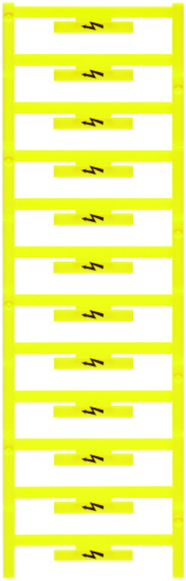 Klemmenmarkierer Weidmüller MultiCard WAD 5 33.3×5mm Symbol: Blitz PA66 gelb