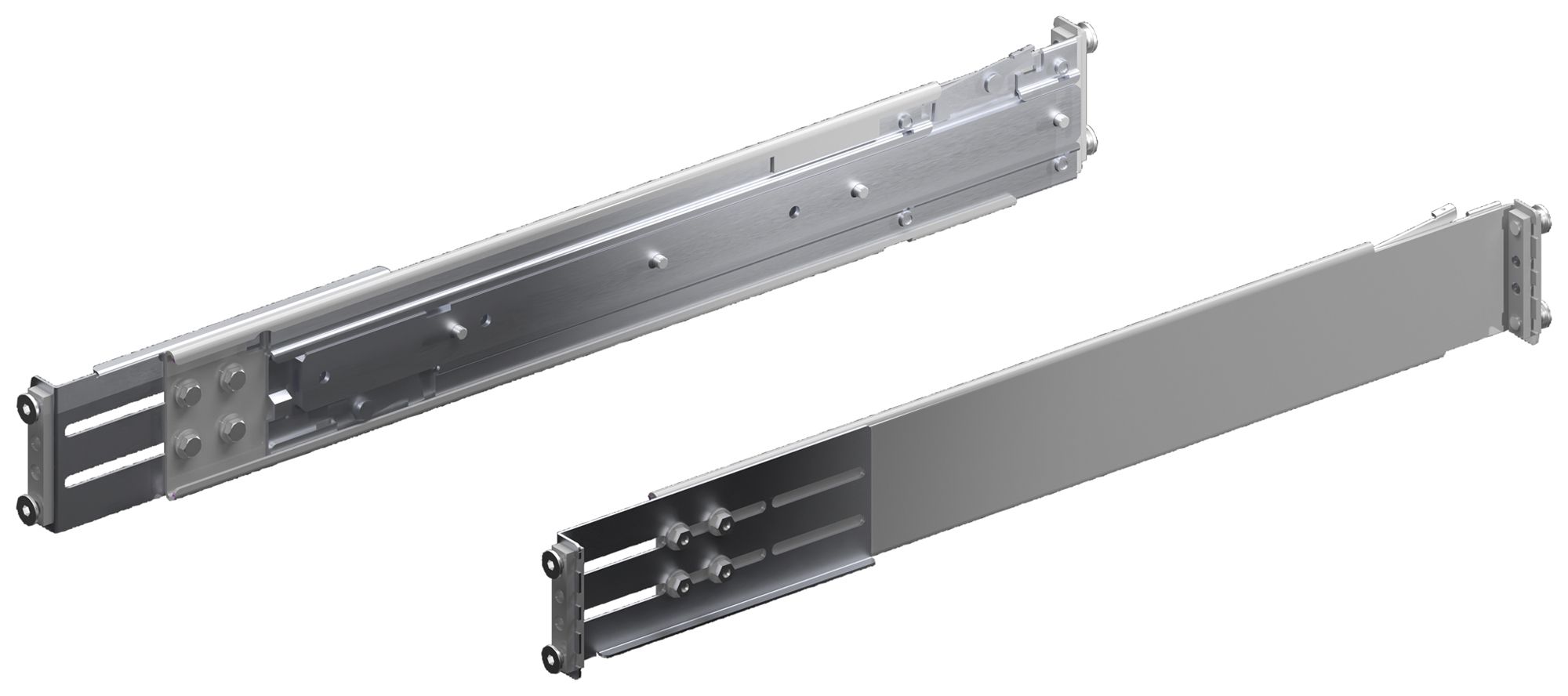 Teleskopschiene Rittal IT 3659.191 800mm für TS/TS IT/VX/VX IT 30kg grau 2Stk