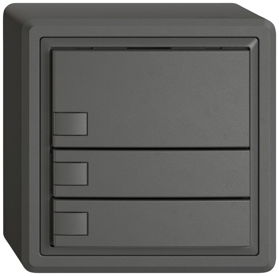 AP-Universaltaster EDIZIO.liv UNI SNAPFIX® 5…48V o.LED 3× 1-Tbed.dgu