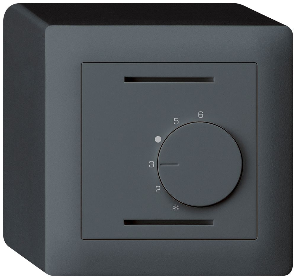 AP-Raumthermostat kallysto anthrazit ohne Schalter
