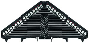 Rangierverteilerklemme Weidmüller PRV 16L PUSH IN TS35×7.5 schwarz, rot/weiss
